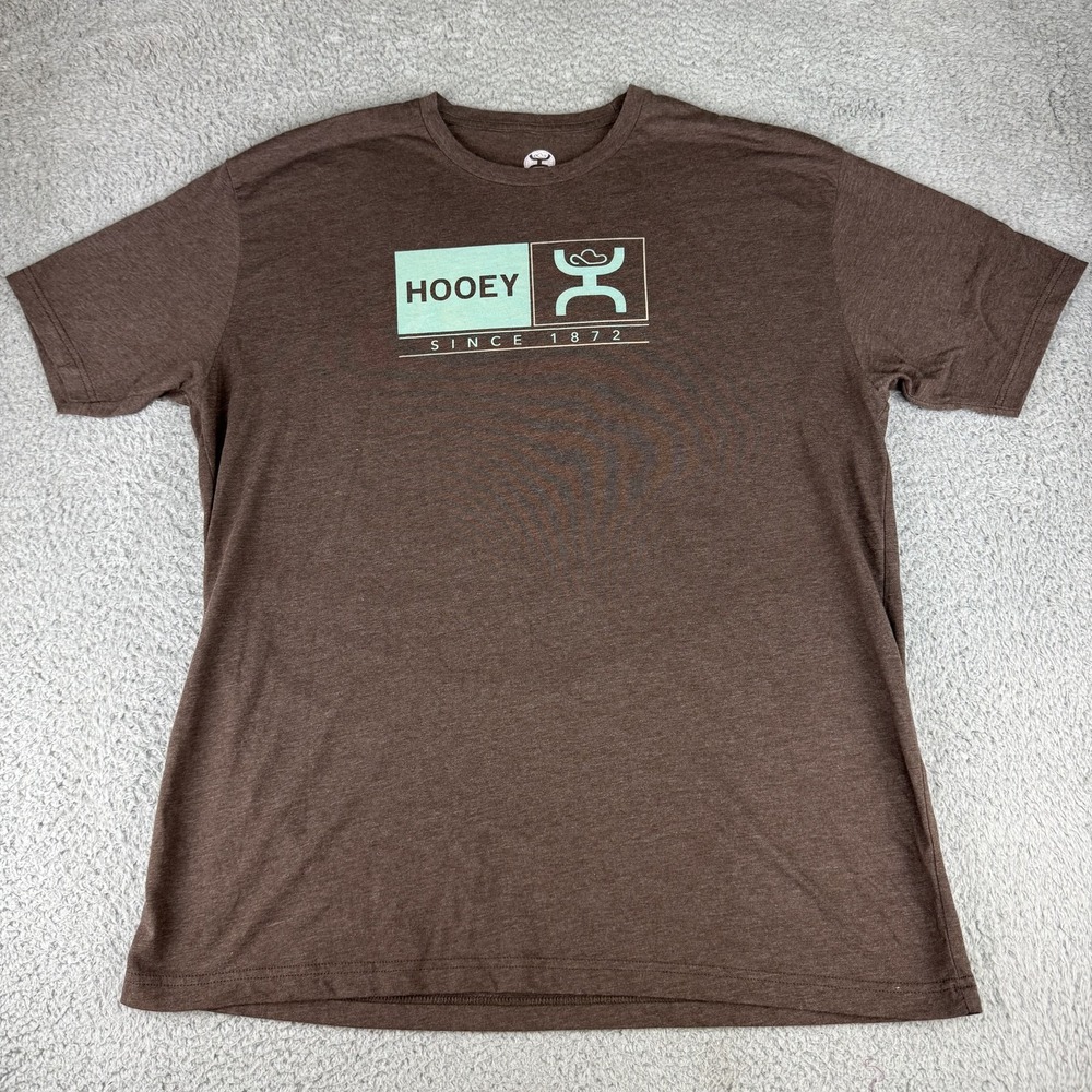Hooey Shirt Mens‎ 2XL Brown Graphic Tee Western Cowboy Rodeo Logo Since 1872 XXL